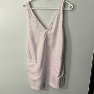 Light lilac linen mini dress